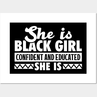 Black Girl Beautiful And Confident Posters and Art